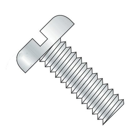 1/4-20 X 1 In Slotted Pan Machine Screw, Zinc Plated Steel, 100 PK